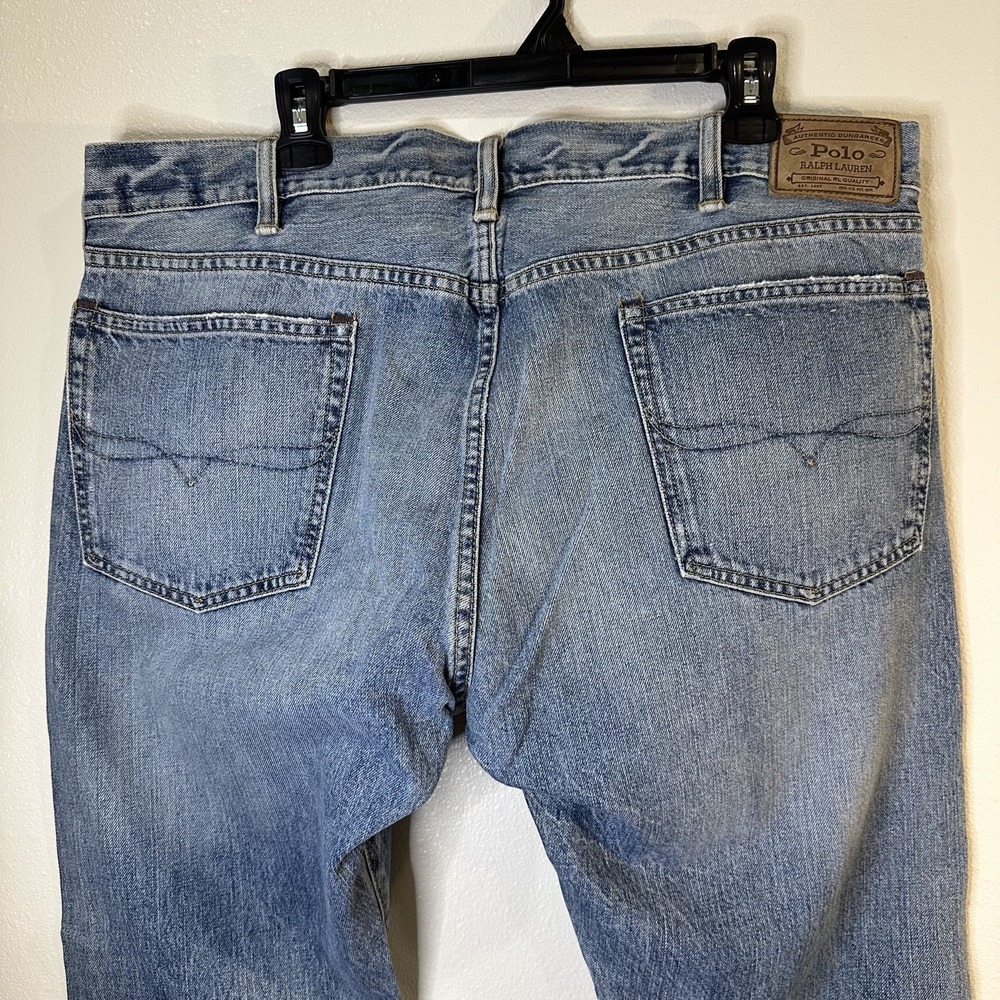 Polo Ralph Lauren Jeans Mens 38x30  Blue Authentic Dungarees Denim Straight RL - Picture 5 of 5